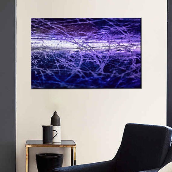 Modern Wall Decor Abstract Purple Hangings Art Bedroom Abstact Canvas Poster Floating Frame