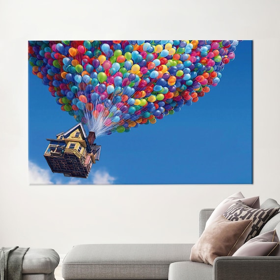 Disney Pixar Up Balloon House Flying Sky Animated Movie Wall Poster