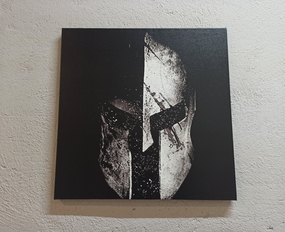 Spartan Helmet Molon Labe Modern Art Print