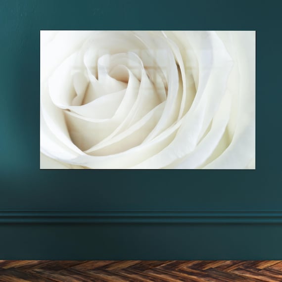 Personalized Gift Box White Wall Art Modern Glass Botanical Printing Rose Christmas Decor