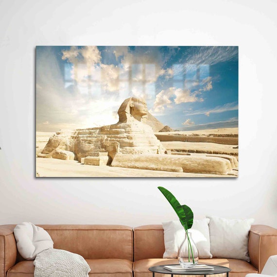 Mural Art Tempered Glass Printing World Landmark Decor Sky Wall Egypt Famous Places