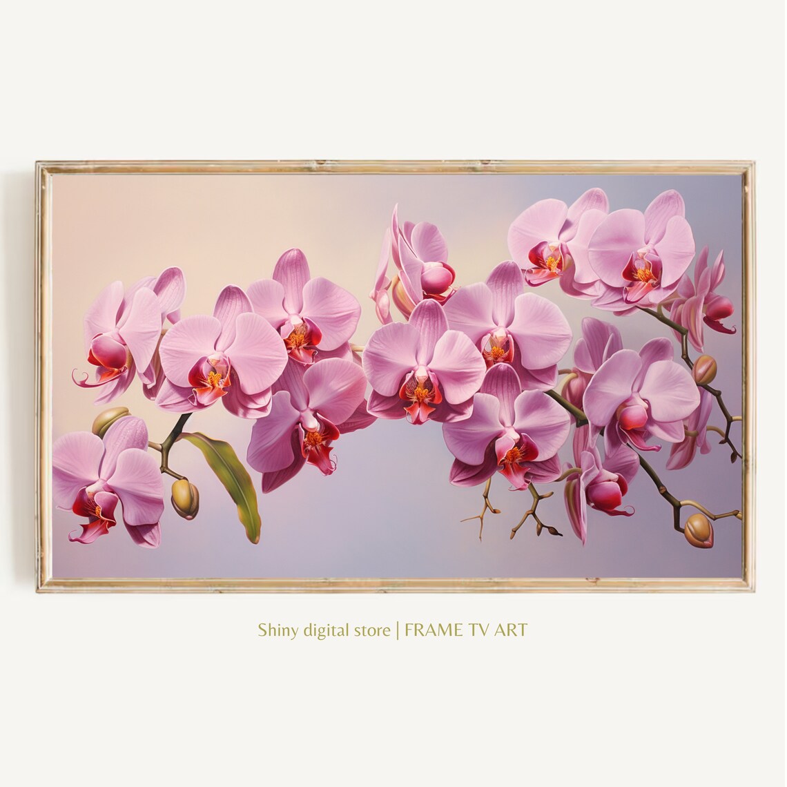 Spring Floral Frame Tv Art Pink Moody Wall Decor For Frame Perfect Mothers Day Gift Frame Tv Art Modern