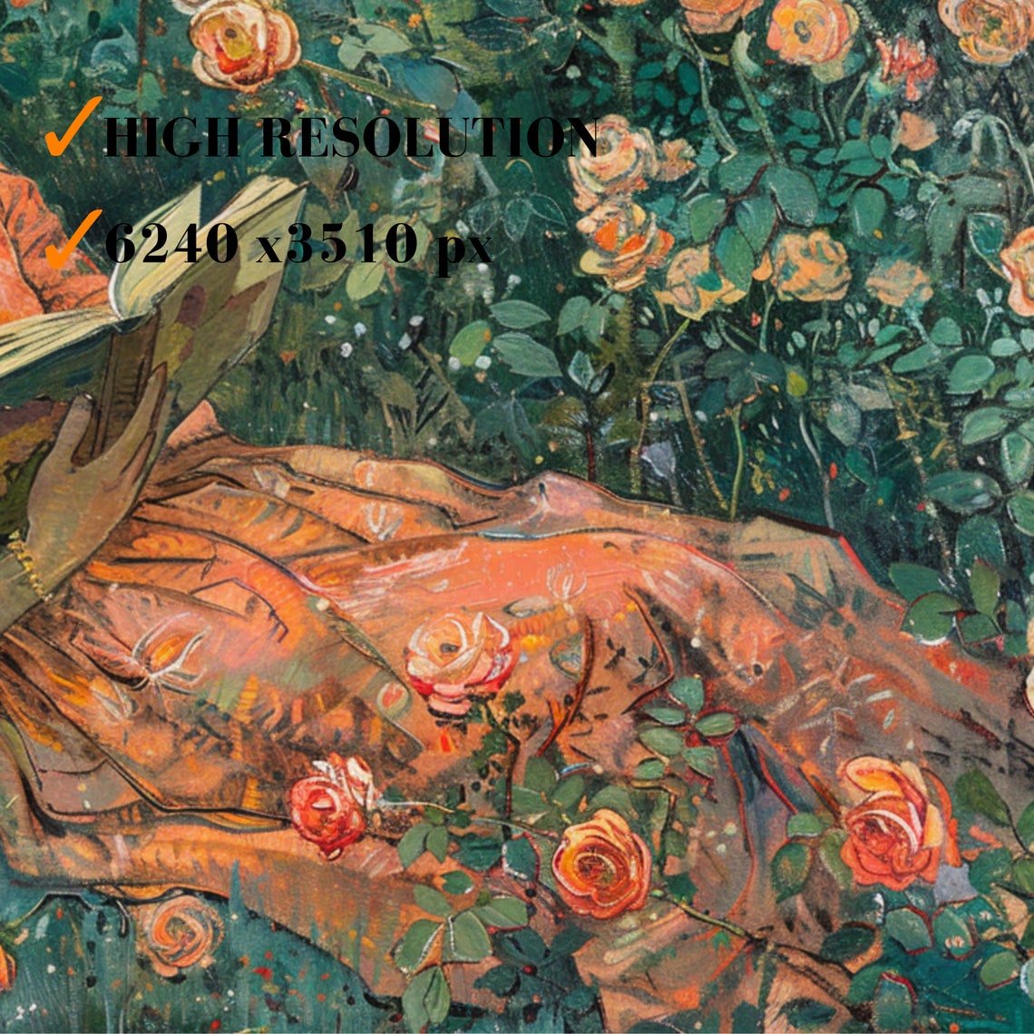 Spring Frame Tv Art Woman Reading In Rose Garden Frame Tv Art Bookish Lady And Dog Vintage Painting Country Farmhouse Art - Image 3