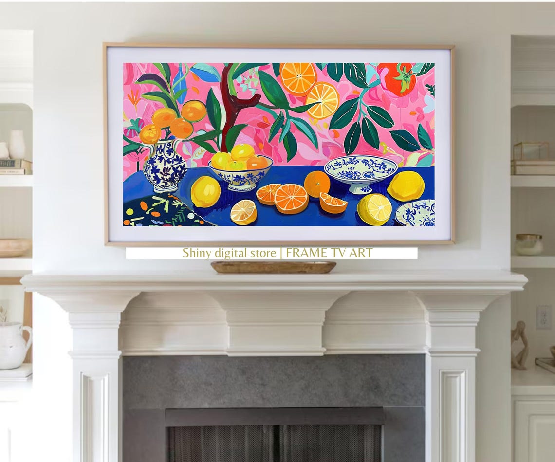 Citrus Fruit Still Life Oranges Lemons Colorful Kitchen Art Poster - Image 3