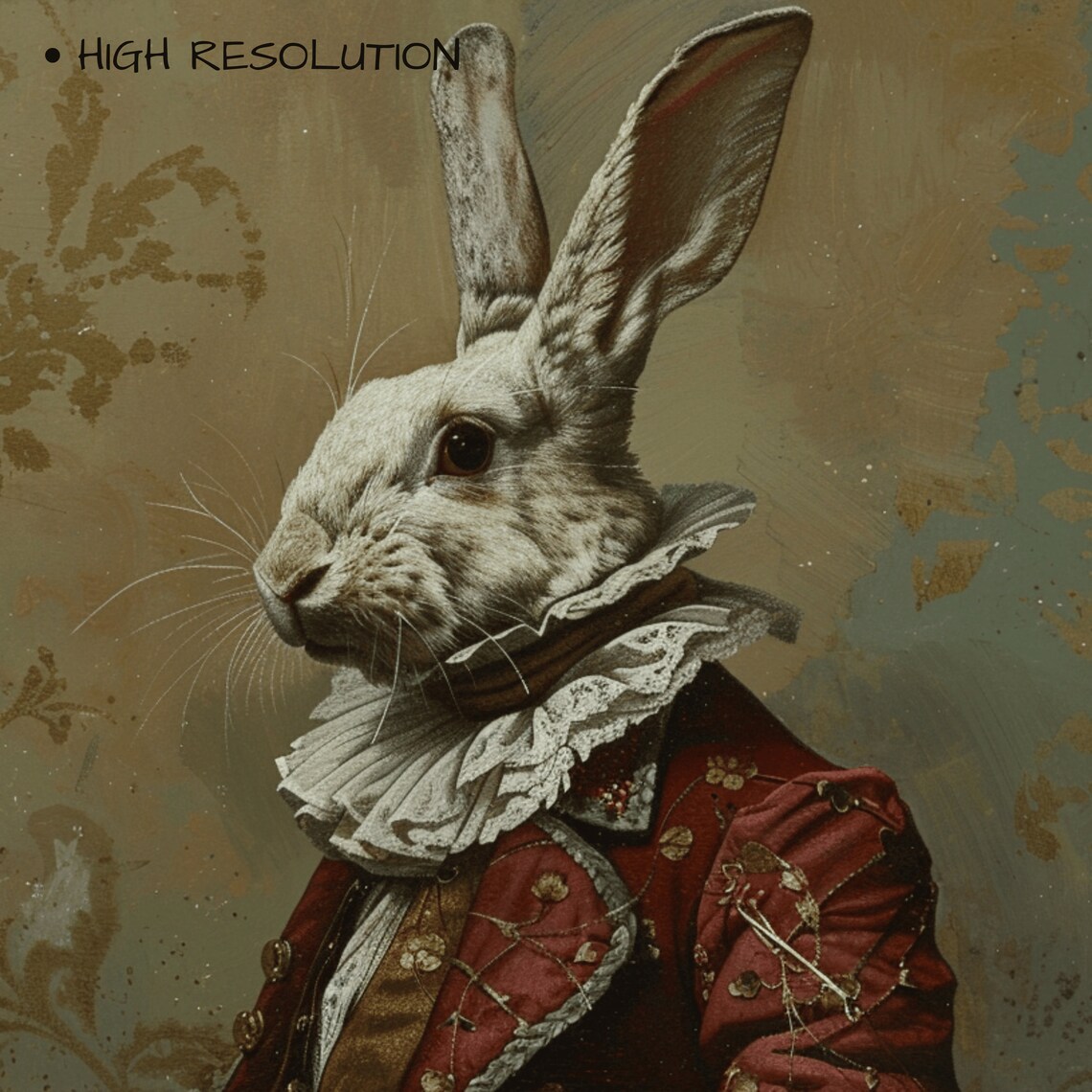 Easter Bunny Antique Frame Decor, Altered Art - Image 3