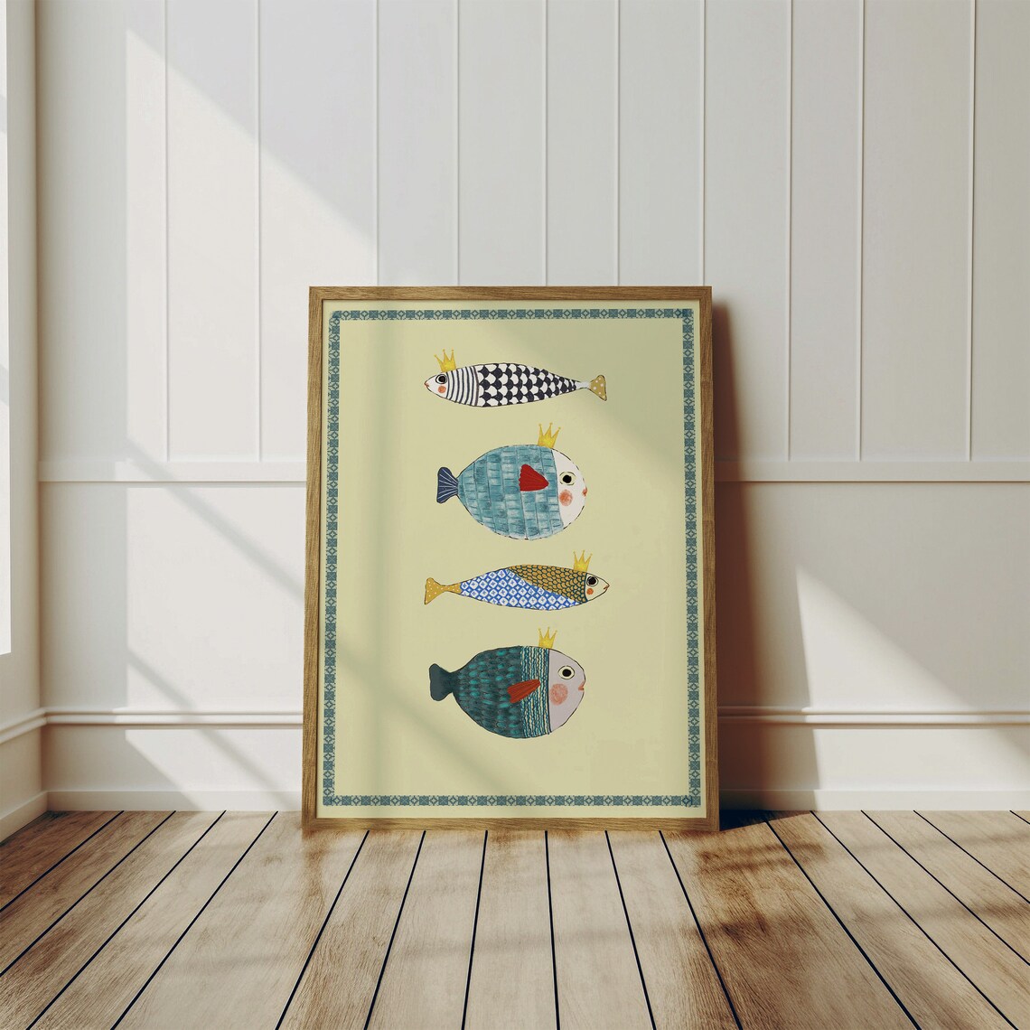 Colorful Fish Art Prints, Nursery Wall Art Print