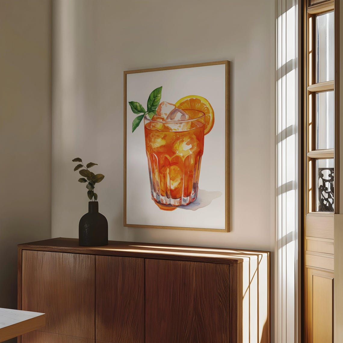 Vibrant Orange Aperol Style Cocktail Citrus Summer Drink Poster - Image 4