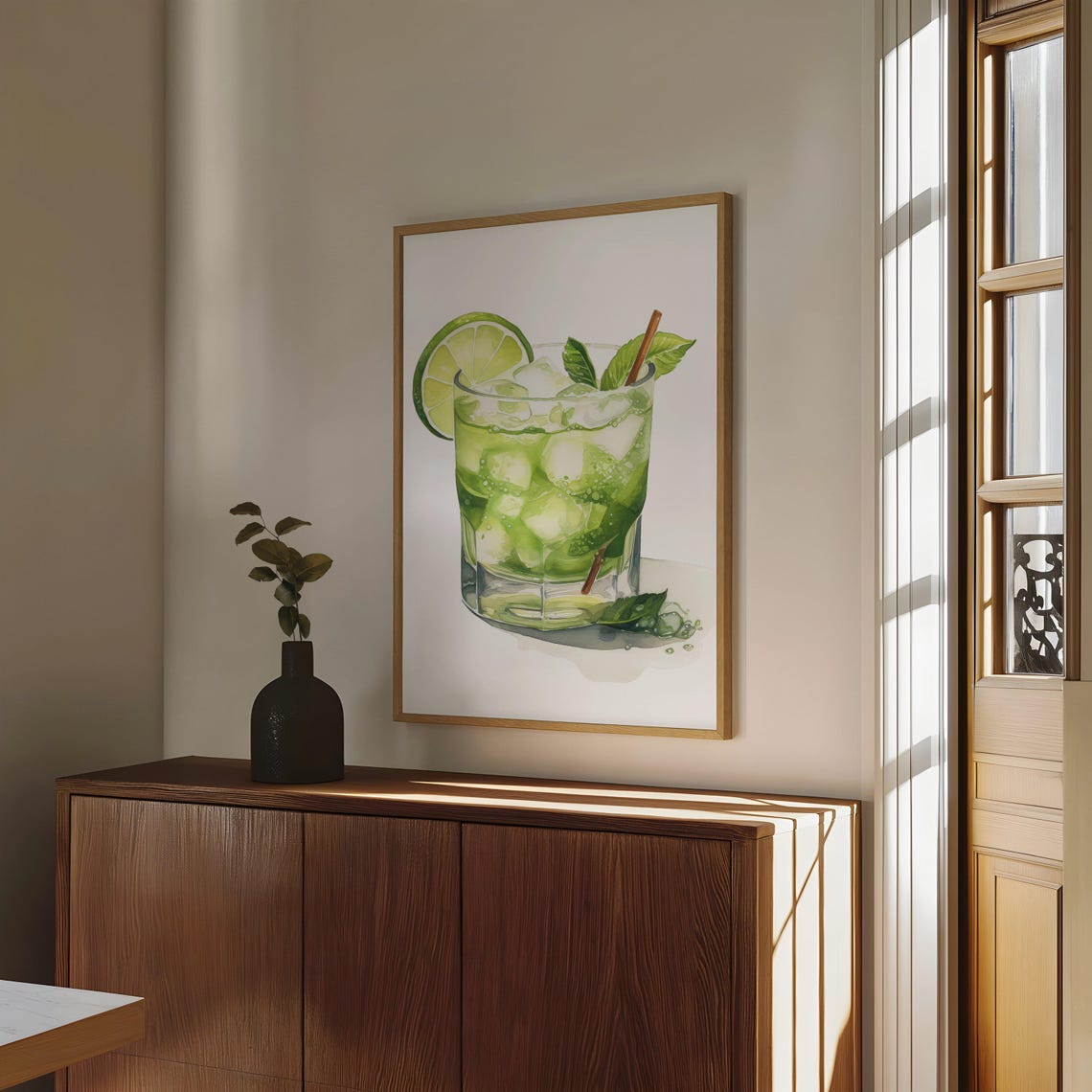 Mint Lime Mojito With Cinnamon Stick Watercolor Drink Poster - Image 4