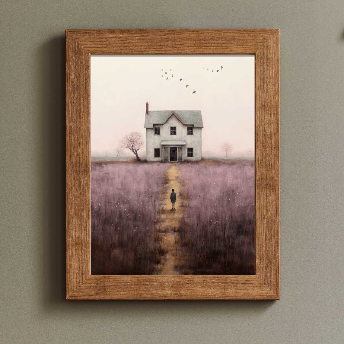 Country House Print, Rustic Countryside Landscape - Image 2