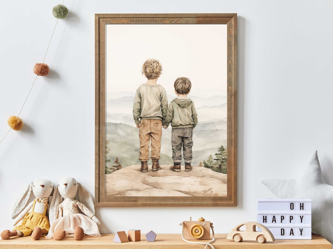 Brothers Room Adventure Nursery Decor Art Print