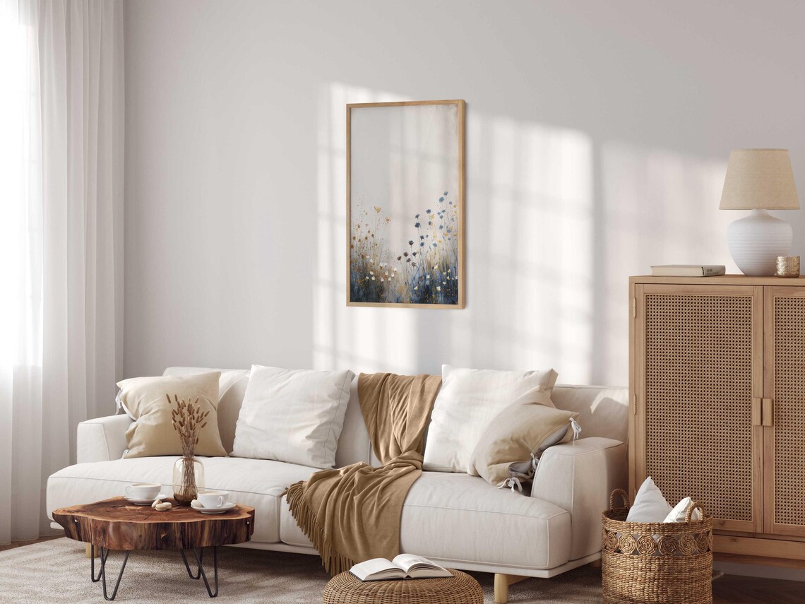 Wildflower Vintage Floral Art Print, Rustic Botanical Decor - Image 3