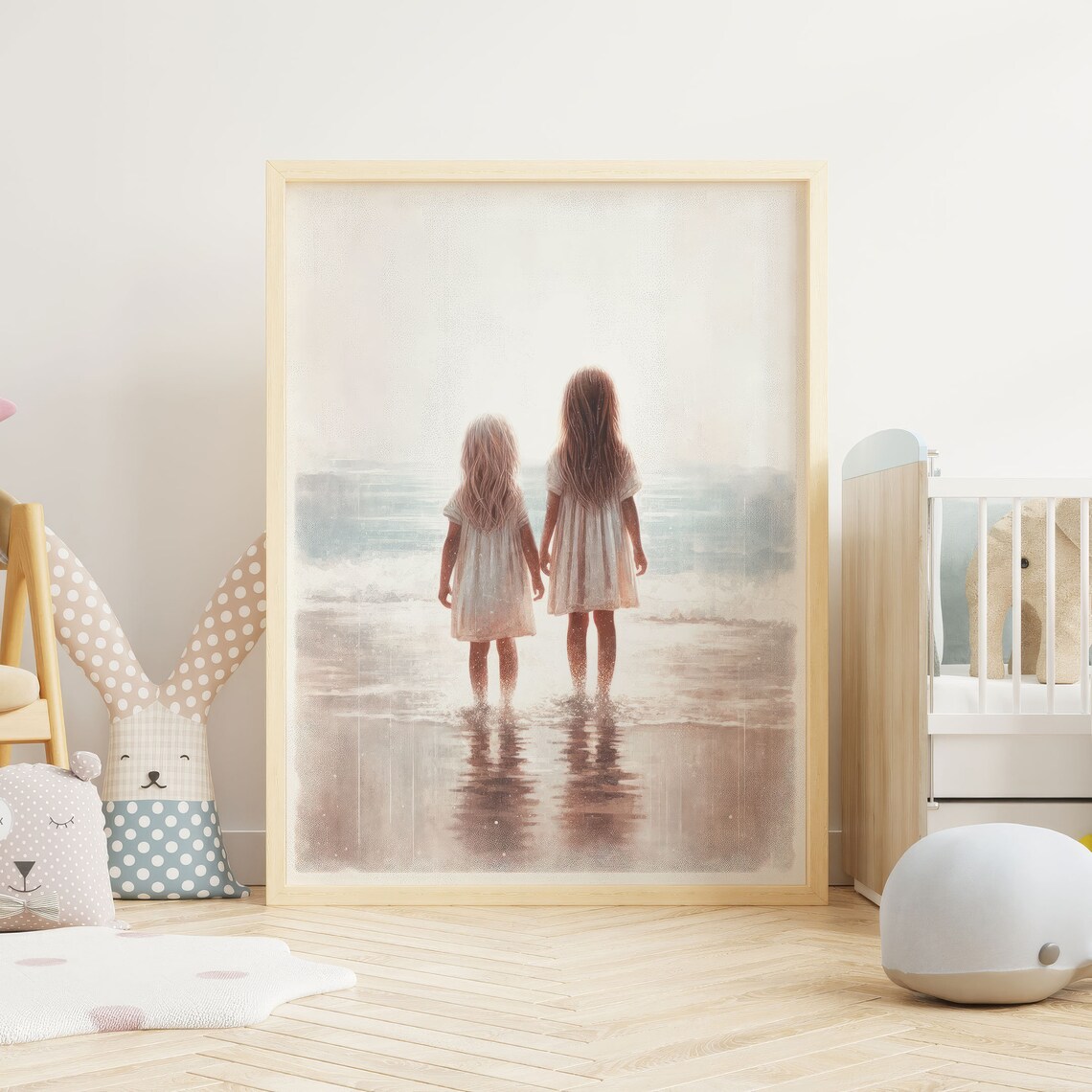 Beachside Sisterhood Vintage-Inspired Art Print - Image 2