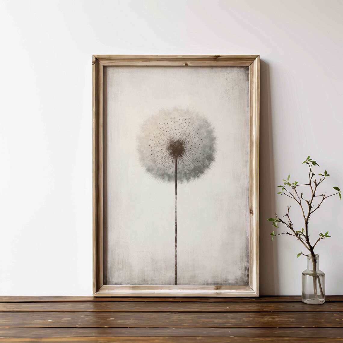 Minimalist Dandelion Print, Vintage Botanical Art - Image 2