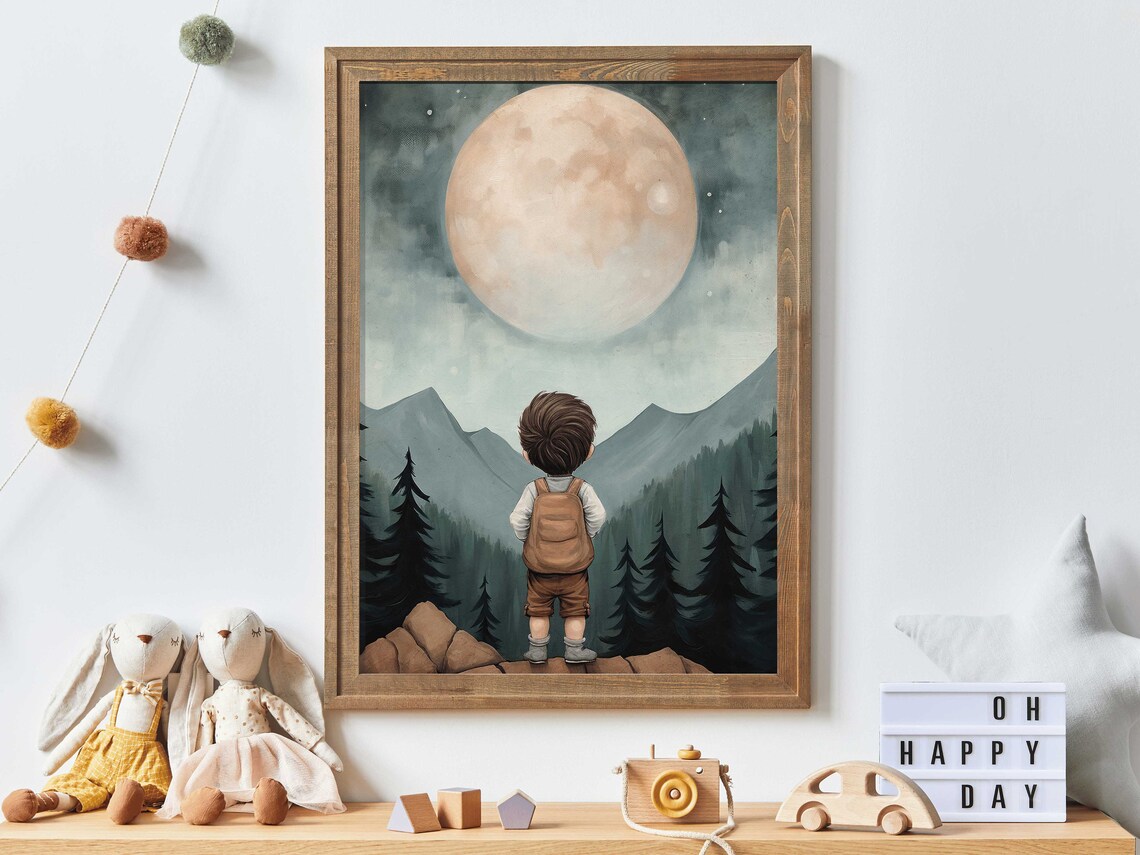 Adventure Nursery Decor for Boys, Nature Art Print