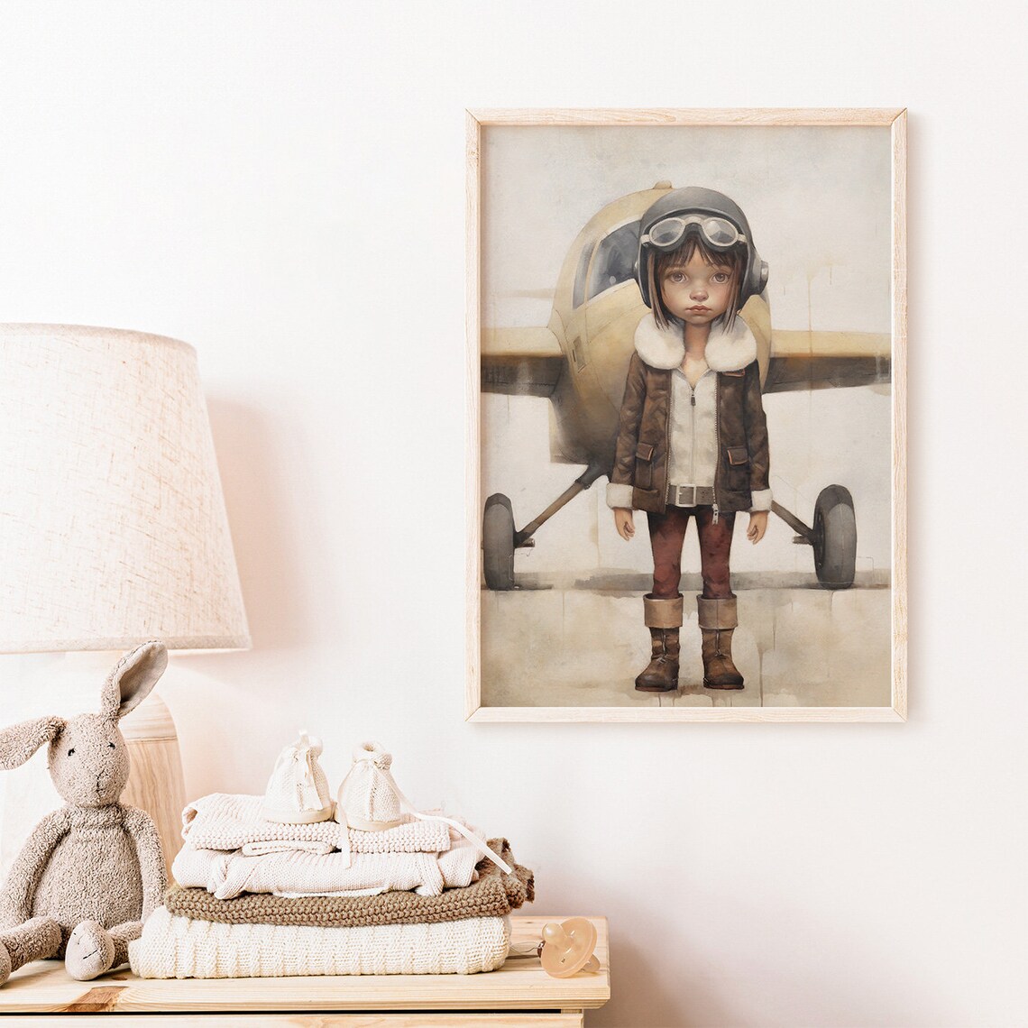 Girl Empowerment Airplane Nursery Art Poster - Image 3