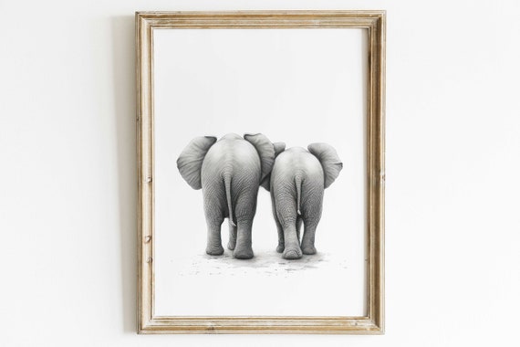 Elephant Wall Art Elephant Nursery Decor Safari Animals Funny Animal Print Kids Room Animal Art Baby Room Decorprintable Kids Wall Art