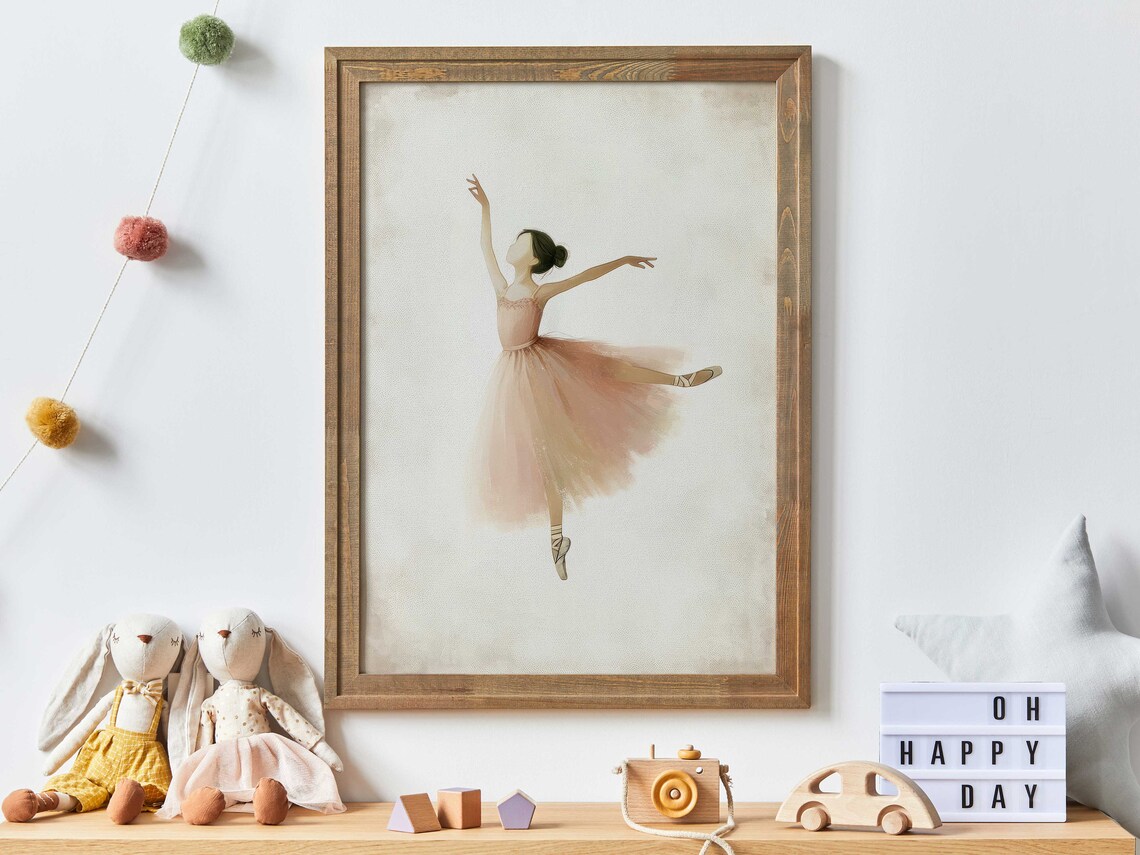 Ballet Nursery Art, Ballerina Nursery Wall Art