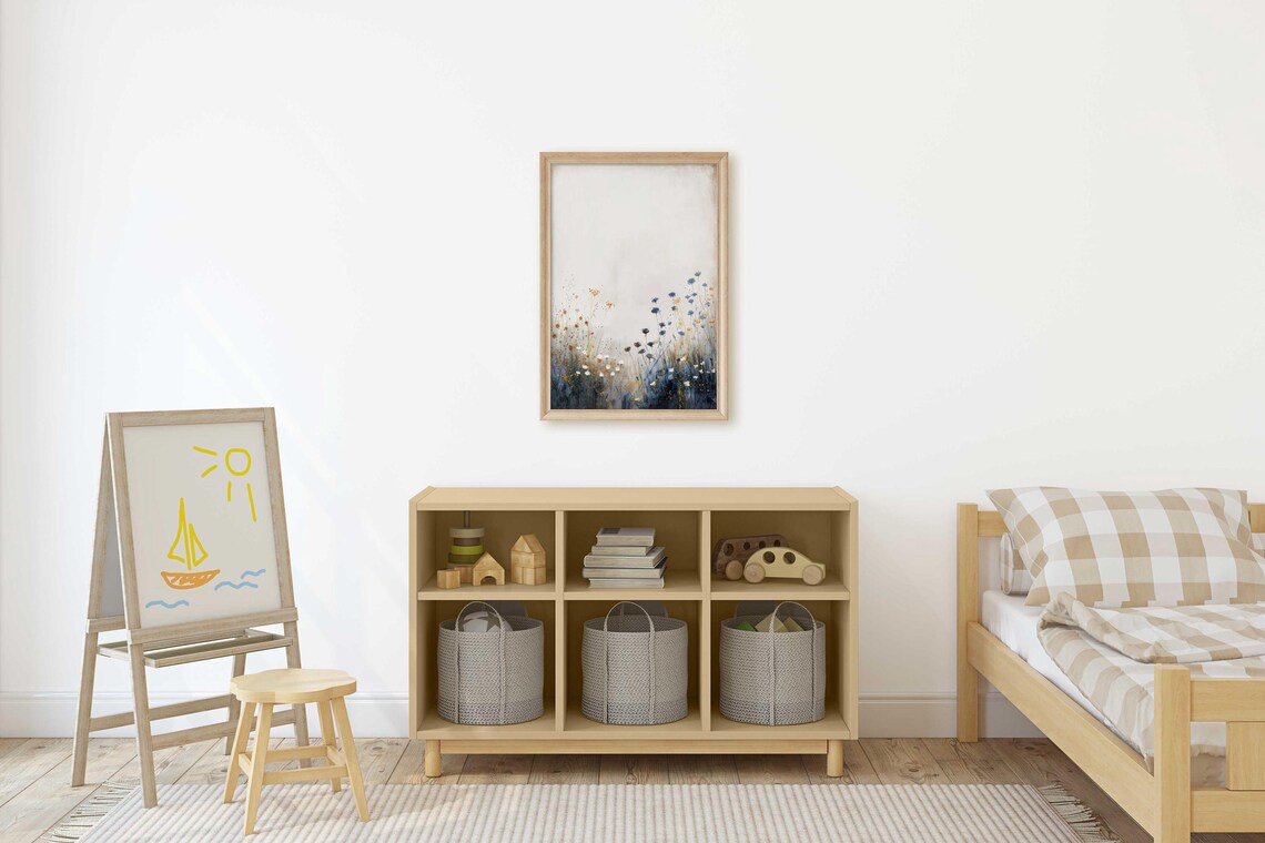 Wildflower Vintage Floral Art Print, Rustic Botanical Decor - Image 2