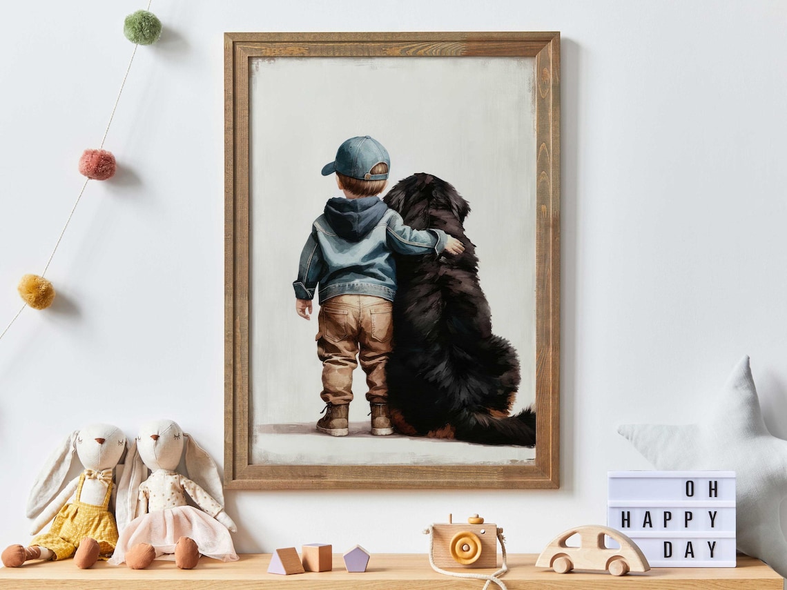Bernese Mountain Dog Nursery Decor Art Print