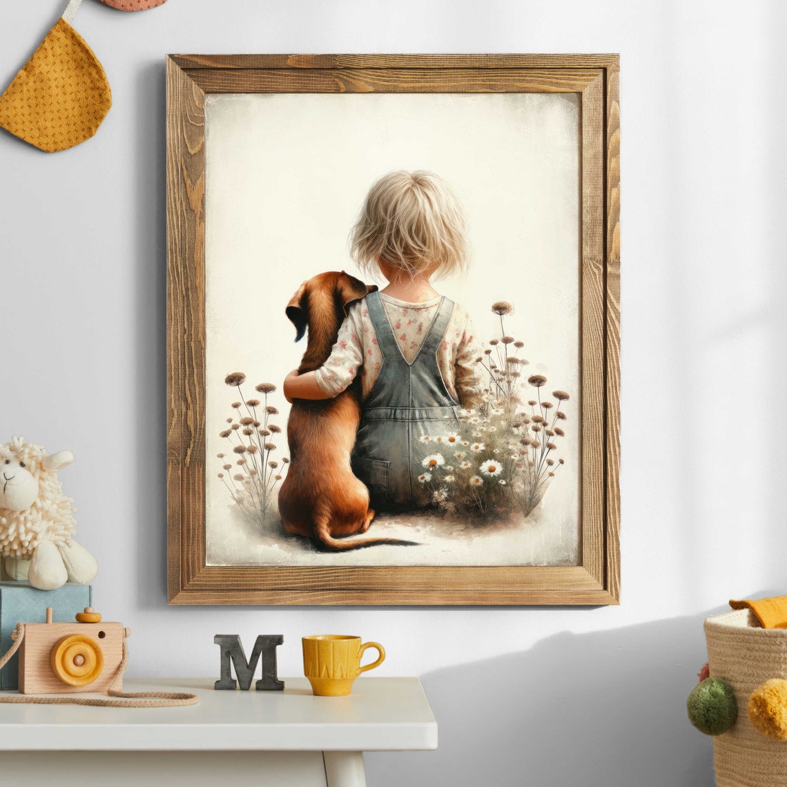 Dachshund Nursery Decor Art Print