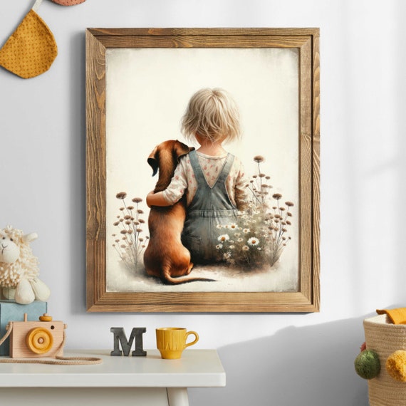 Dachshund Nursery Decor Art Print