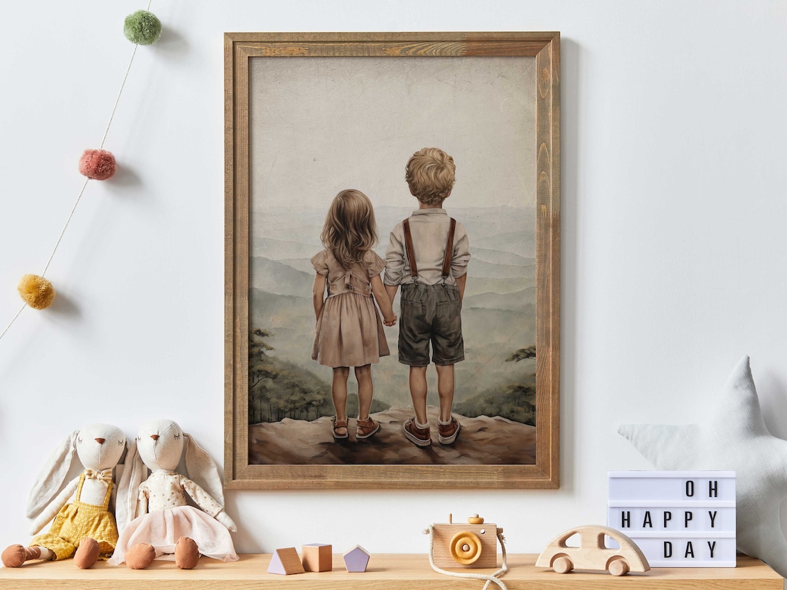 Sibling Room Adventure Nursery Art Print