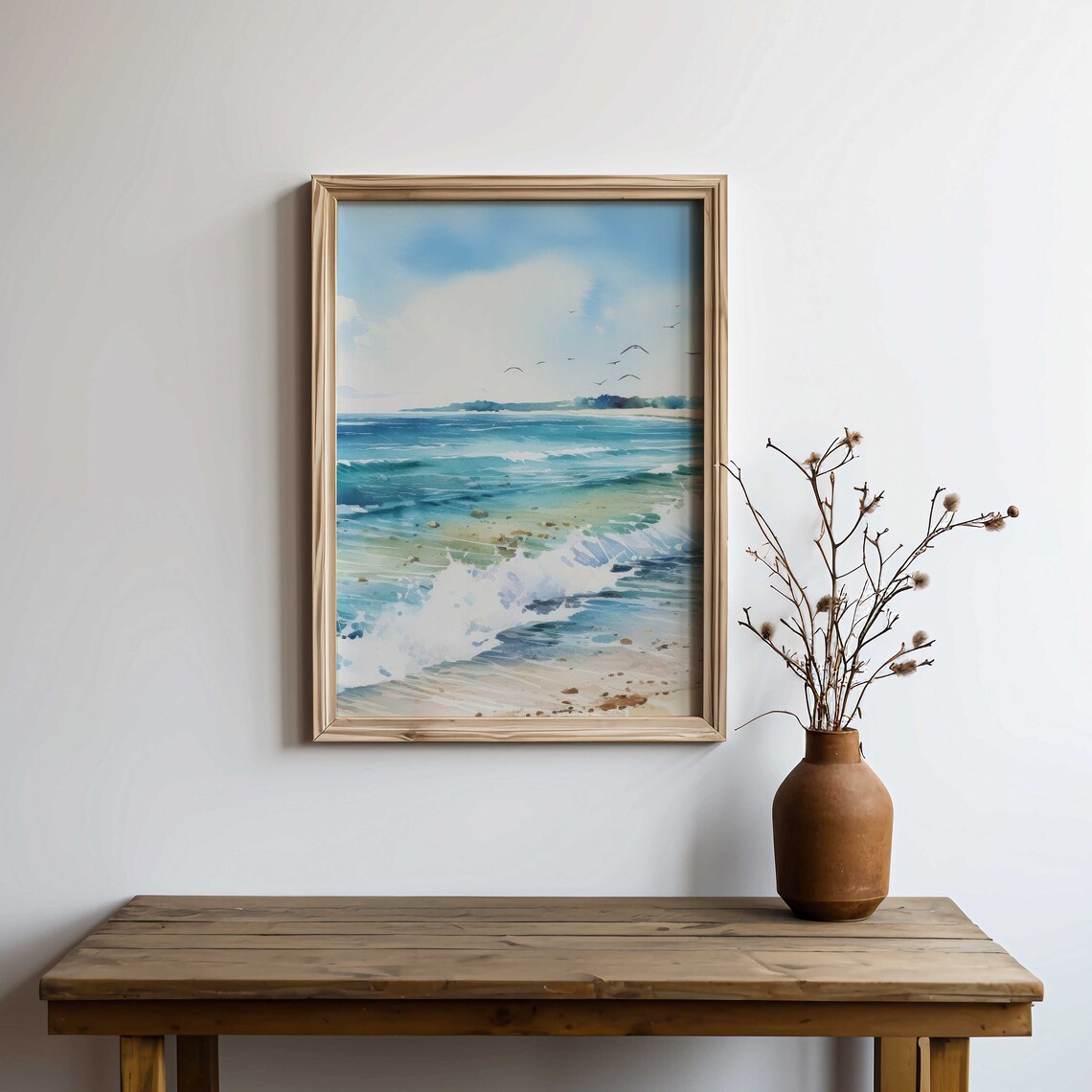 Sea Painting Coastal Beach Wall Decor, Ocean Art Print - Image 2
