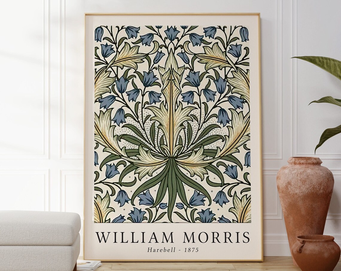 William Morris Harebell Botanical Kitchen Art Print