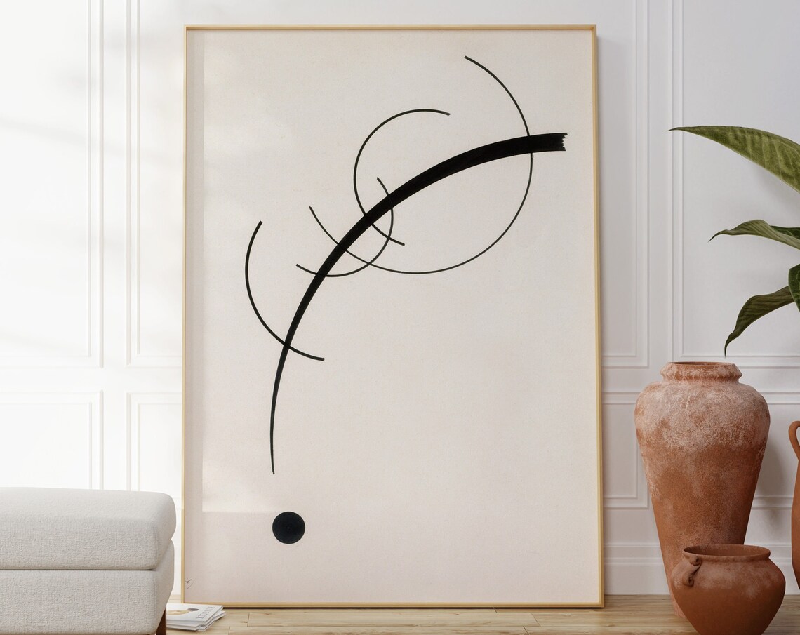 Kandinsky Free Curve to the Point Abstract Line Art Minimal Poster - Image 6