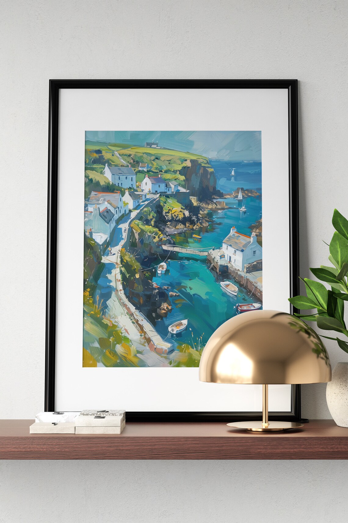 Mediterranean Coast Landscape Painting Poster Print - Image 2