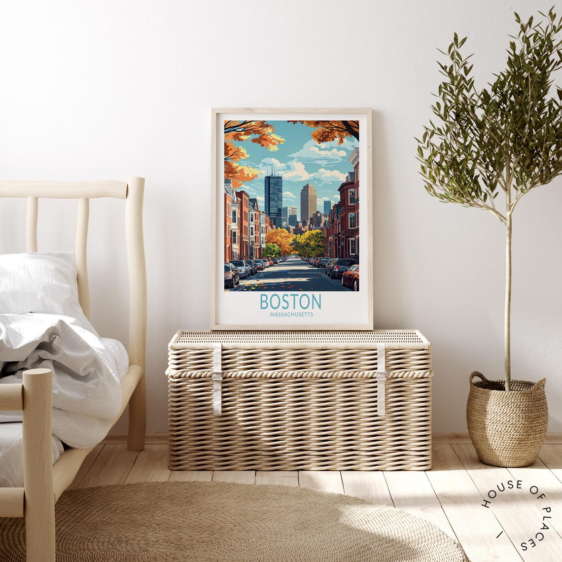 Boston Massachusetts Travel Poster Massachusetts City Wall Art Massachussetts City Poster Personalised Gifts Birthday Gifts - Image 4