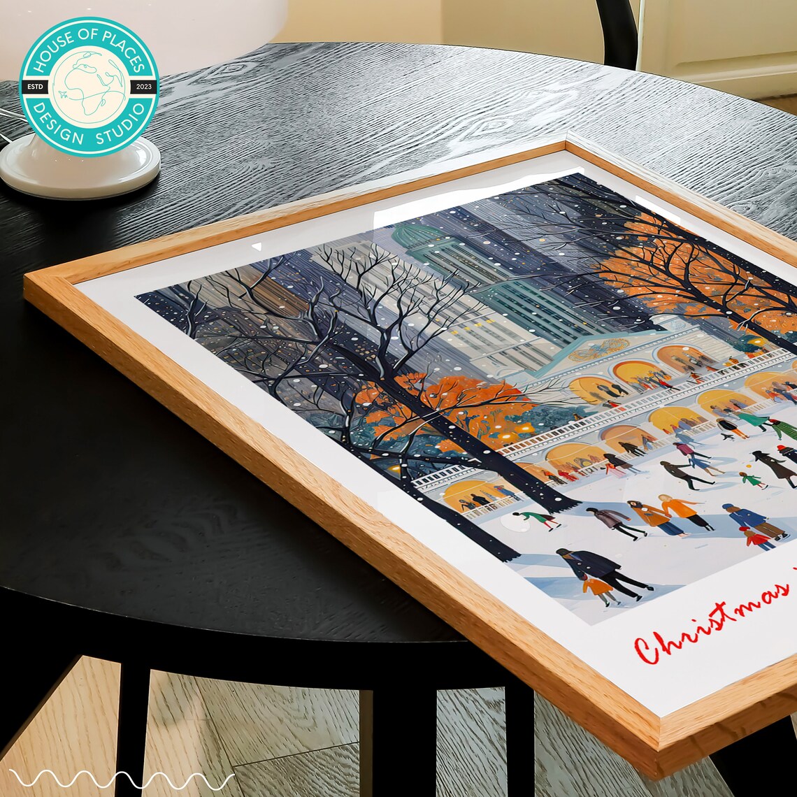 Christmas In New York Bryant Park Travel Poster - Image 2