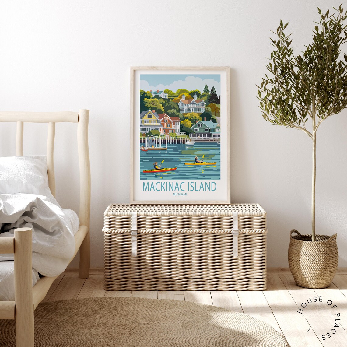 Mackinac Island Travel Poster, Michigan Art Print - Image 2