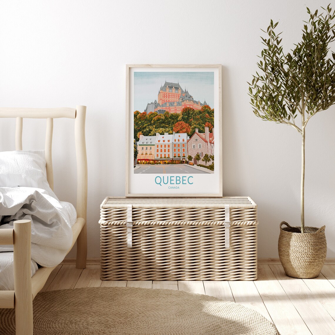 Quebec City Canada Travel Poster, Fairmont Frontenac - Image 3
