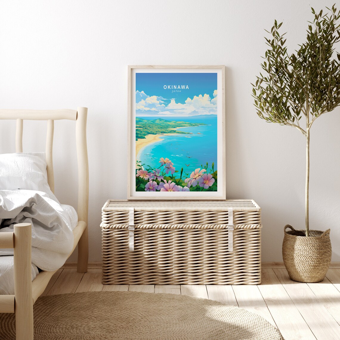 Okinawa Tokyo Japan Travel Poster, Japanese Print - Image 3