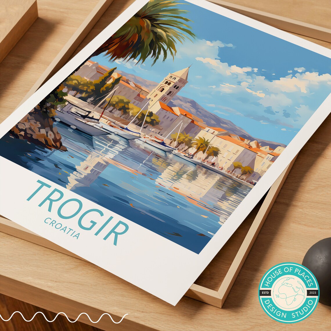 Trogir Travel Poster, Croatia Wall Art Print - Image 2