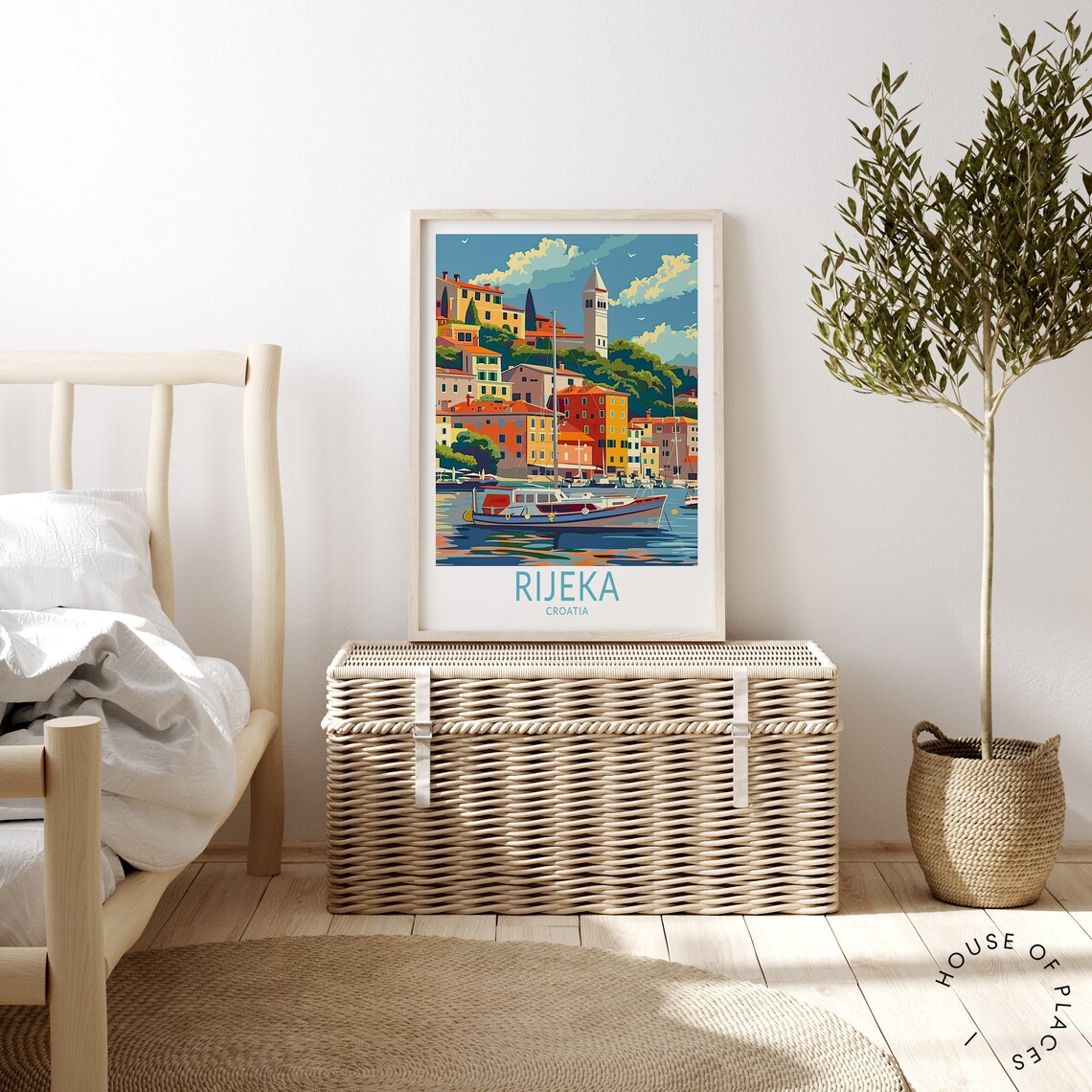 Rijeka Croatia Harbor And Old Town Adriatic Coast Travel Poster - Image 4