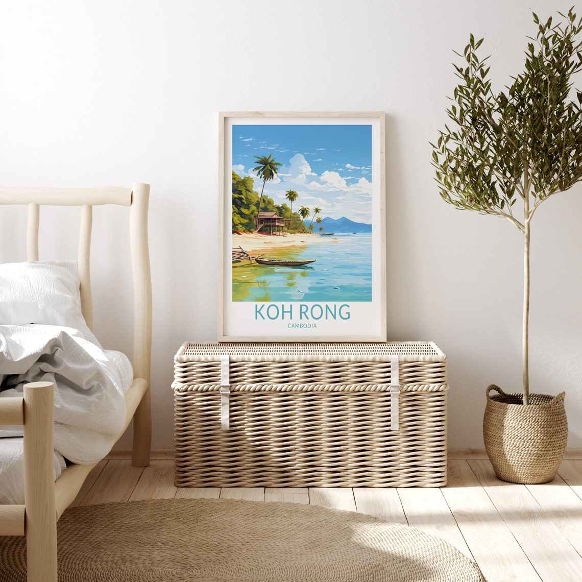 Koh Rong Cambodia Travel Print Cambodia Travel Art Wall Decor Koh Rong Cambodia Home Decor Wall Art City Travel Poster Gifts - Image 3