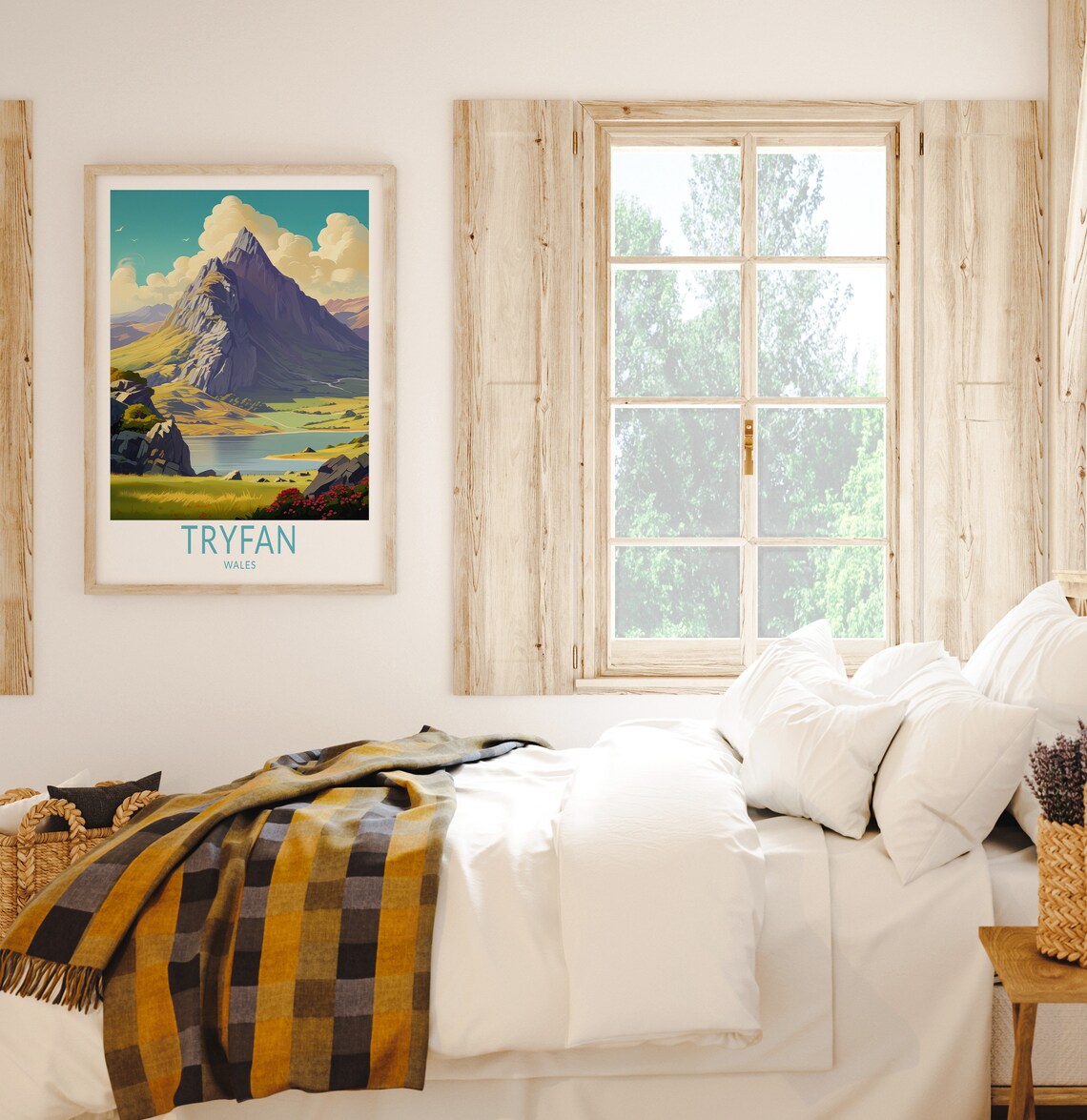 Tryfan Travel Poster, Personalized Wales Wall Art - Image 2