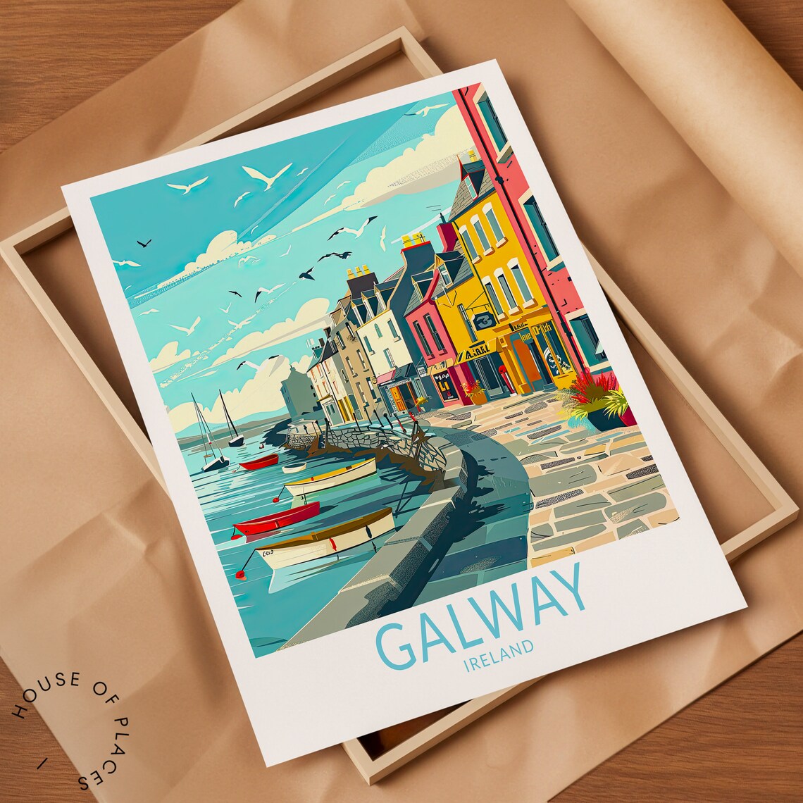 Galway Travel Poster, Ireland City Wall Art - Image 2