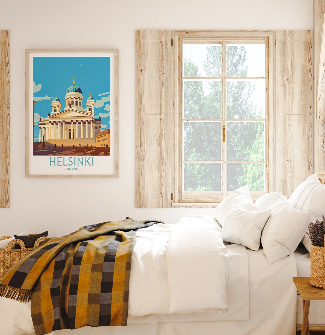 Helsinki Finland Iconic Cathedral Front Landmark Travel Poster - Image 2