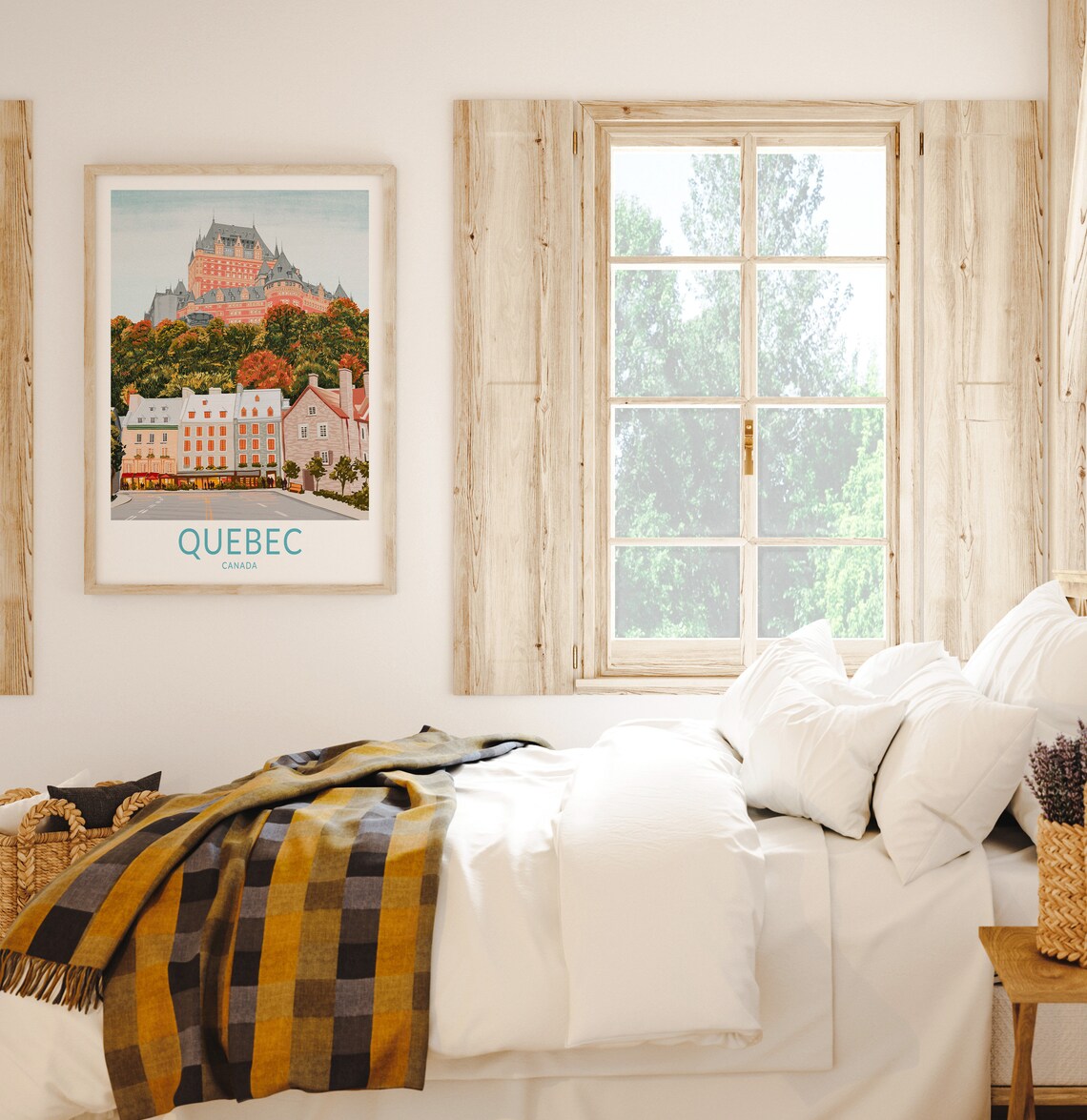 Quebec City Canada Travel Poster, Fairmont Frontenac - Image 2