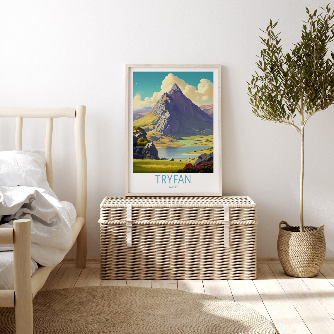 Tryfan Travel Poster, Personalized Wales Wall Art - Image 3