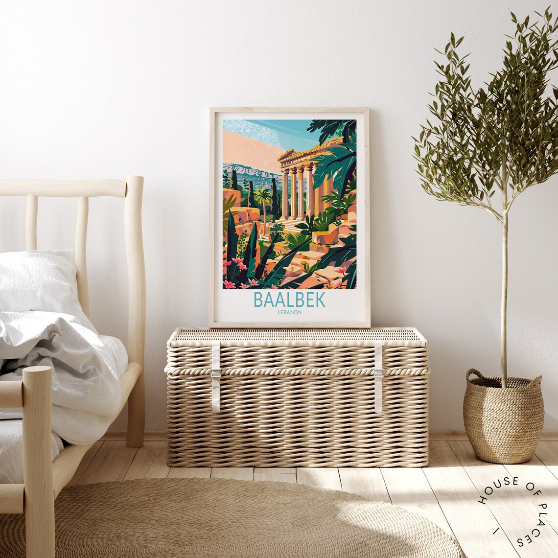 Baalbek Travel Poster, Temple Of Bacchus Wall Decor - Image 3
