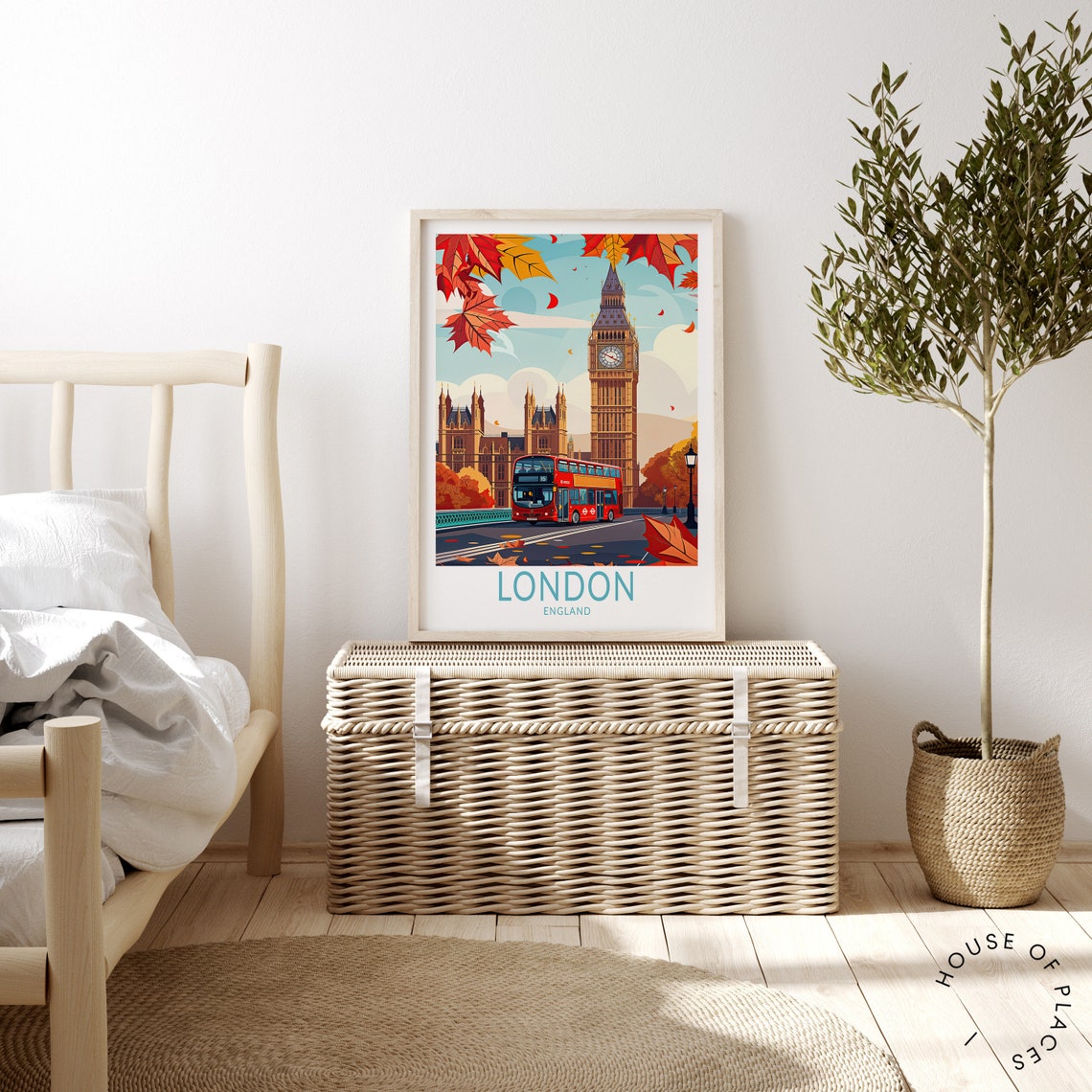 London Poster England Wall Art London Big Ben Bridge Poster London England Travel Poster London United Kingdom Travel Gift - Image 4