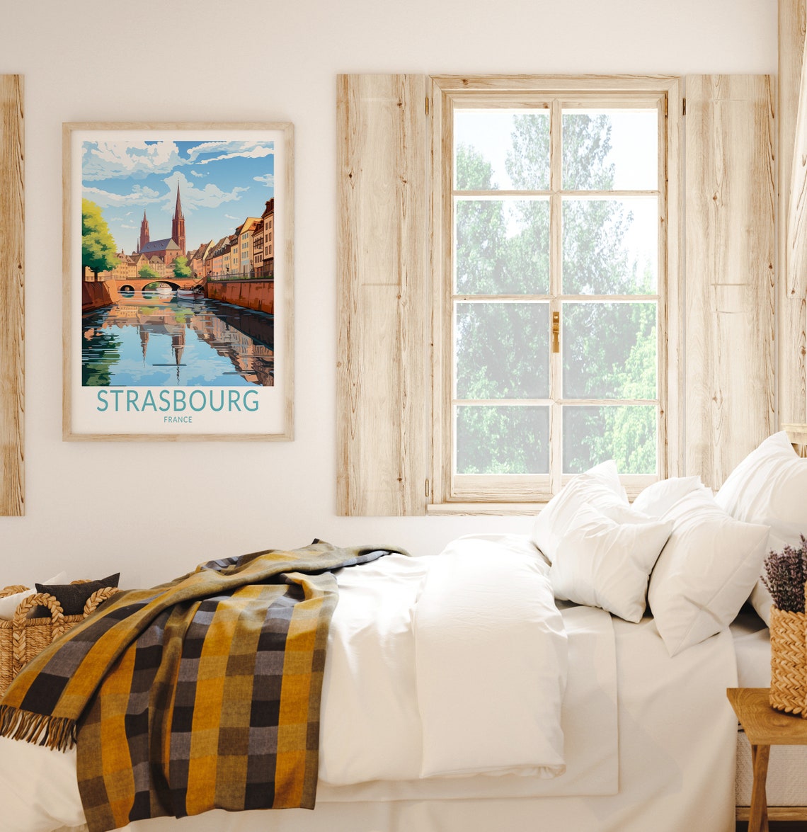 Strasbourg France Travel Poster Strasbourg City France Poster Print France City Wall Art France Cote D Azur Coast Wall Decor - Image 2