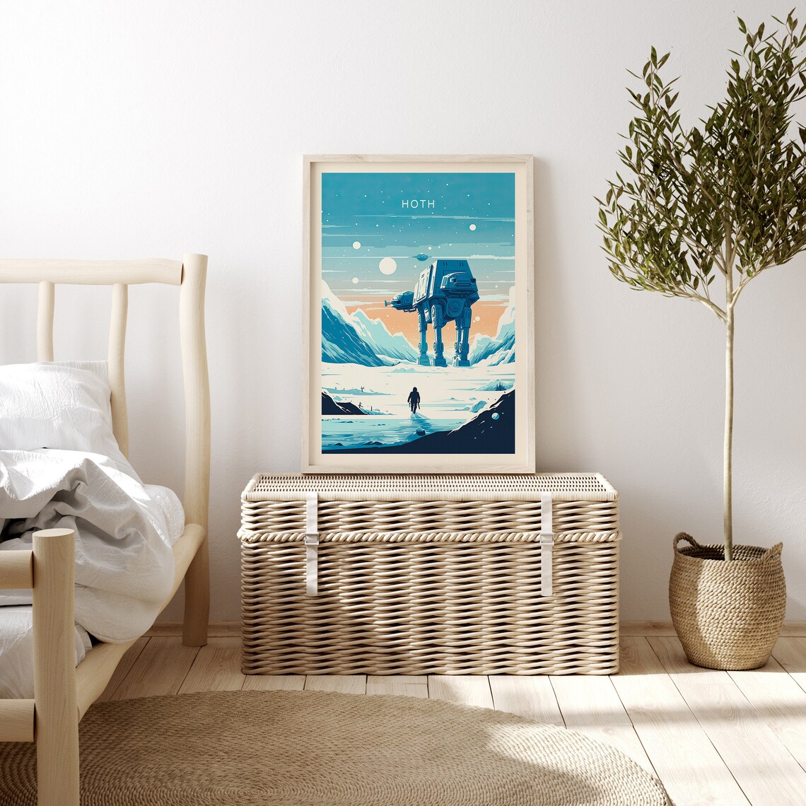Hoth Minimalist Retro Travel Poster, Star Wars - Image 3