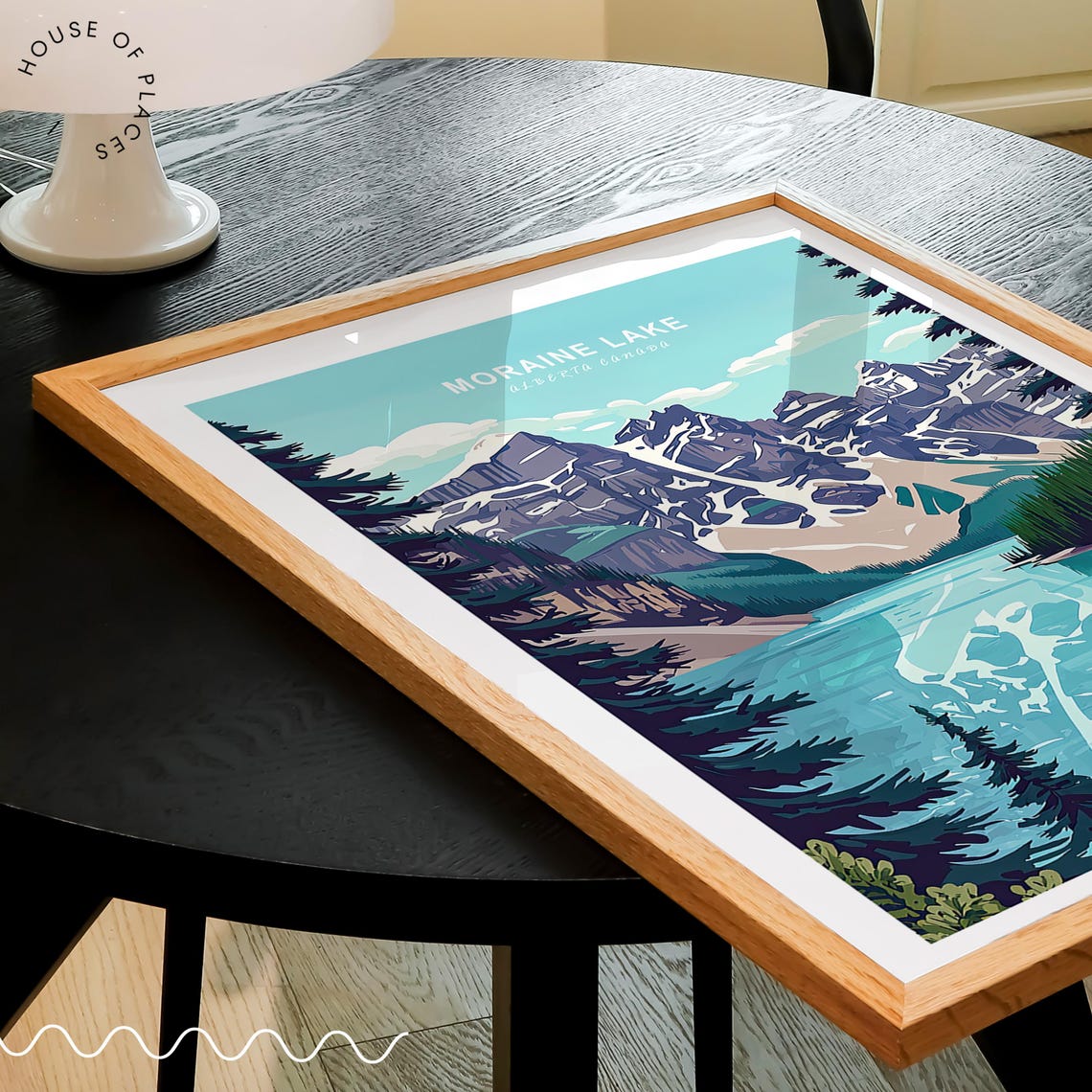Moraine Lake Alberta Snowy Peaks Turquoise Water Alpine Canada Poster - Image 3