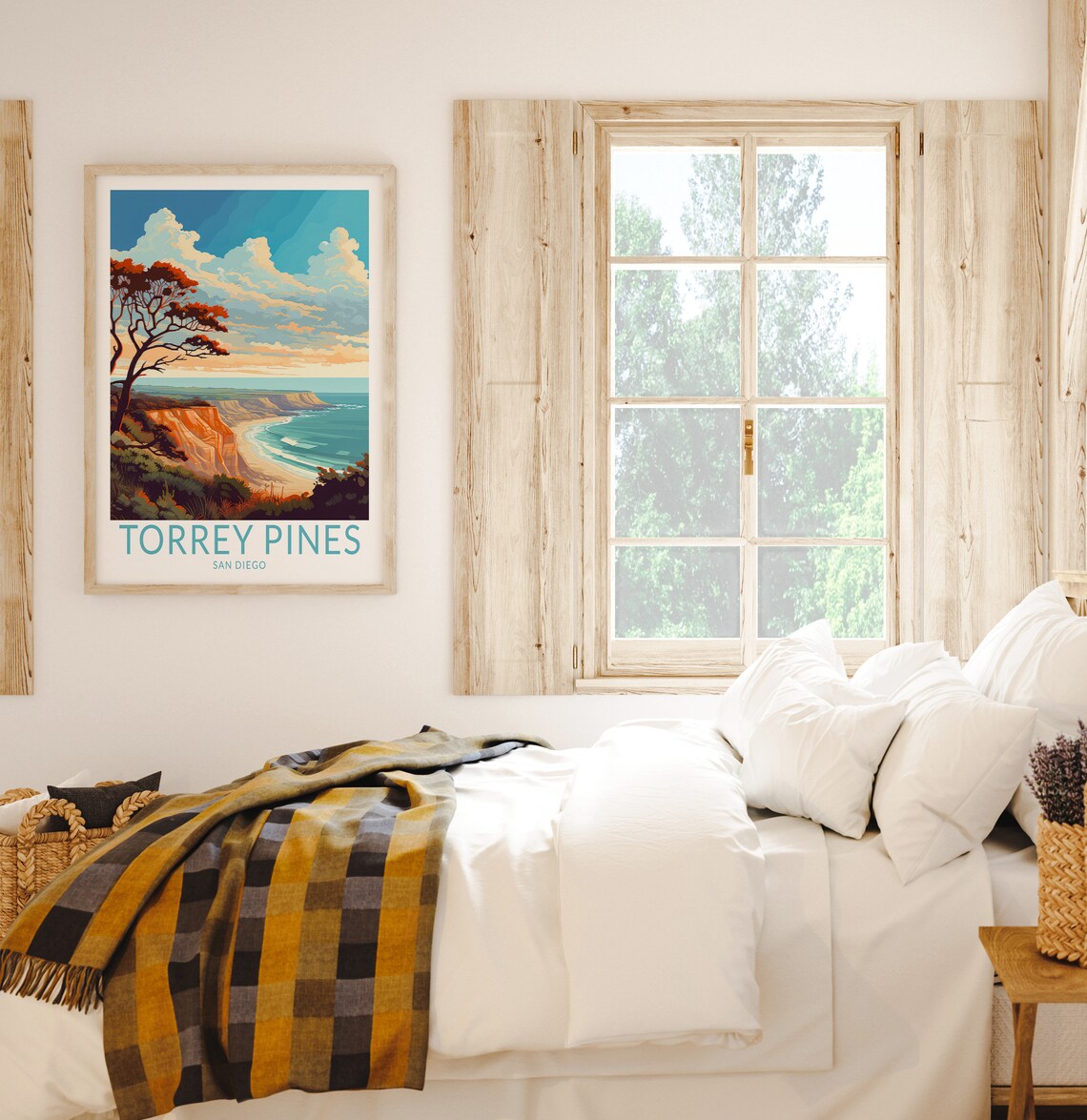 Torrey Pines San Diego Travel Poster, California Coast - Image 2