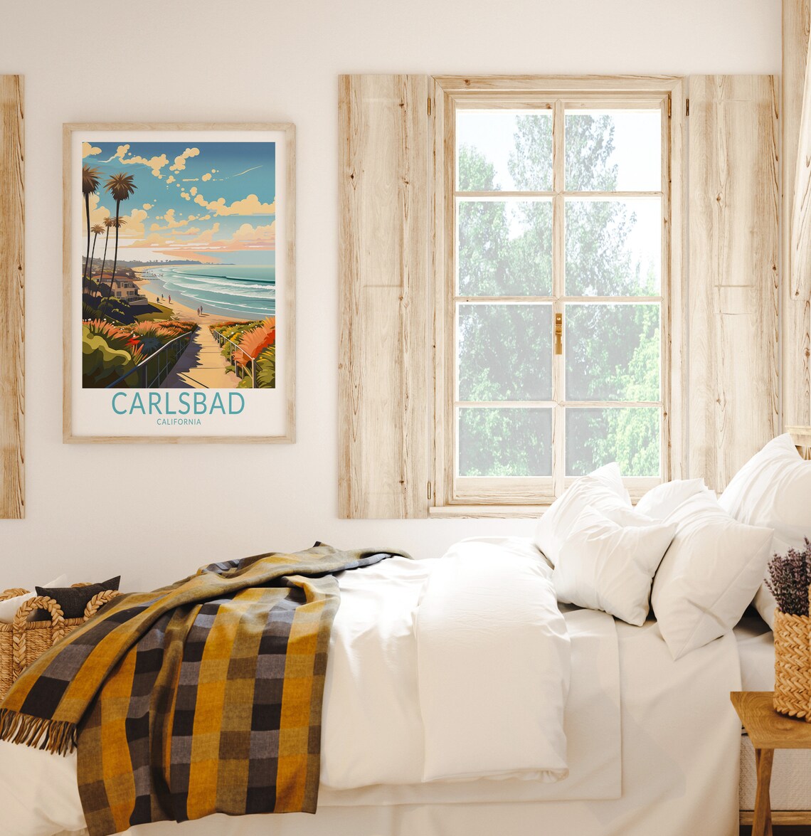Carlsbad California Travel Poster, Travel Wall Art - Image 2